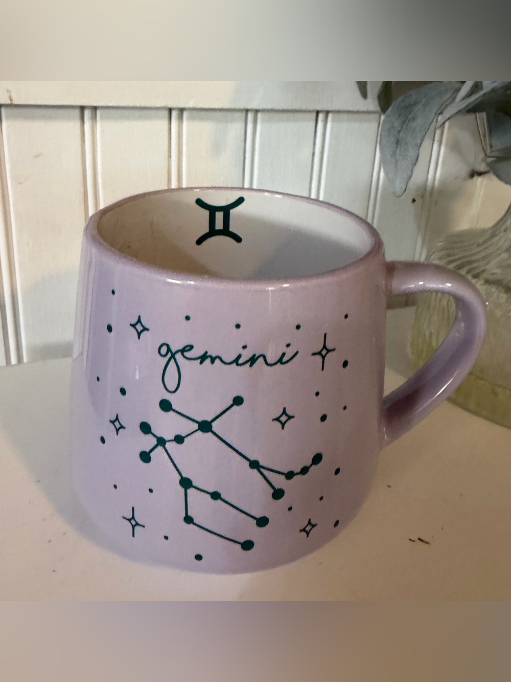 Gemini Zodiac Constellation Lavender Mug